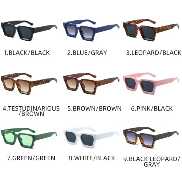 square Sunglasses Mens Vintage square Sunglasses Shades Sunglasses Unisex Thick square Rectangle Glasses UV400 Lentes De Sol - Image 3