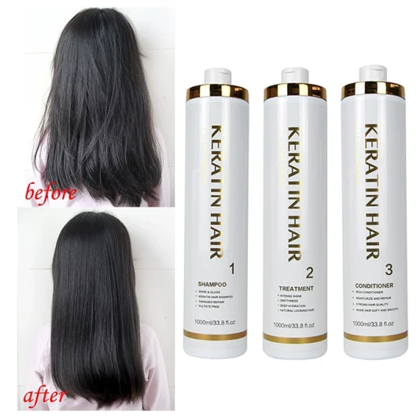 1L*3 Frizz Control Smoothing Brazilian Blowout Brazilian Keratin Straightening Treatment - Image 4