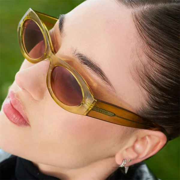 LMA Retro Brand Big Square Custom Logo Thick Transparent Classic Shades Women Men High Quality Gradient Brown Acetate Sunglasses - Image 4