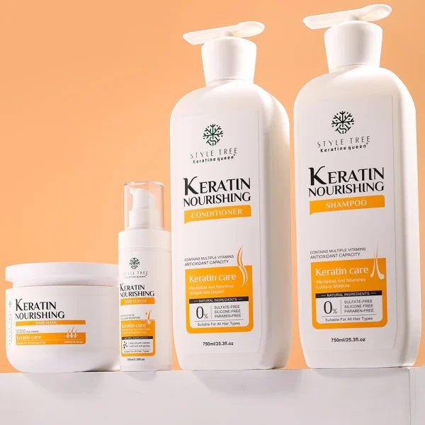 OEM Keratin Nourishing Shampoo Repair Damaged Hair Moisturizing Smooth Sulfate Free Style Tree Shampoo in Stock for Dry Hair