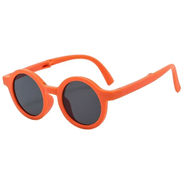 Cute Round Kids Sunglasses UV Protection Flexible Glasses Shades Children Ultralight Folding Sunglasses - Image 3