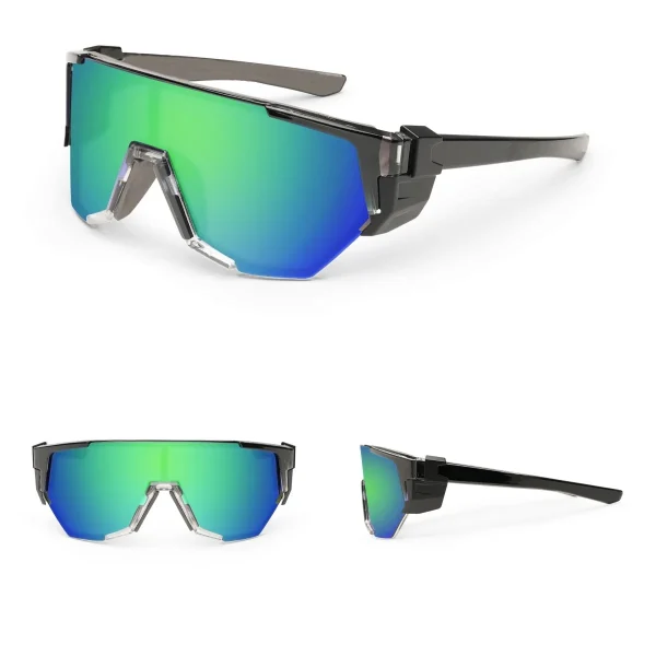 LMA Sports Eyewear ANSI Z87+ Custom Logo Designer Shades Men Women Green Mirror UV400 High Quality Side Shield Safety Sunglasses - Image 3