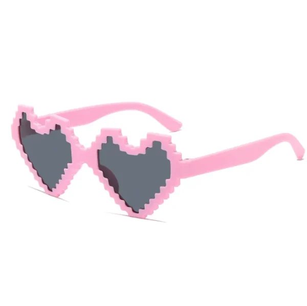 Fashion Sunglasses for Kids Toy Heart Shape Pixel Mosaic Sun Glasses UV400 Protection Children Eyewear - Image 6