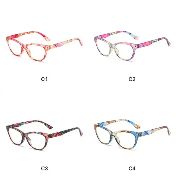 2123 Anti-blue Light Ladies Reading Glasses Fashion Printing Clear Presbyopia Eyeglasses With Degree +1 +1.5 +2 +2.5+4 Wholesale - Image 6