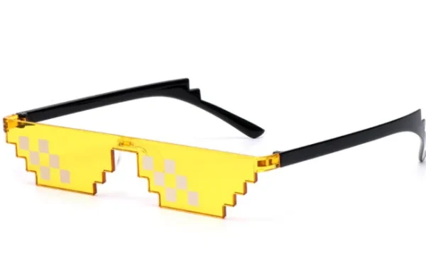 2022 NEW Mosaic Sunglasses Trick Toy Thug Life Glasses Deal With It Glasses Pixel Black Mosaic Sunglasses Cool Jokes Funny Toys - Image 2