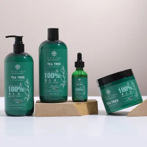 OEM Wholesale Tea Tree Oil Deep Cleaning Shampoo for Repair Dry and Damaged Hair