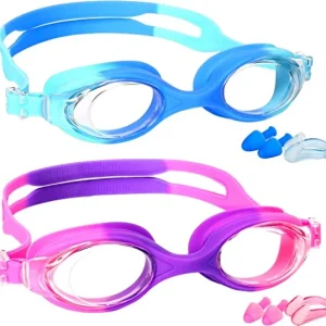 Children Swimming Goggles With Nose Cover Swim Goggles Anti-fog Eye protection High Definition Silicone Waterproof No Leaking
