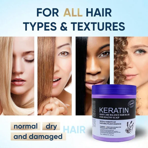Healthy Scalp Salon Natural Keratin Hair Care with Nutririon Balance Brazil Lavender Hair Mask - Image 2