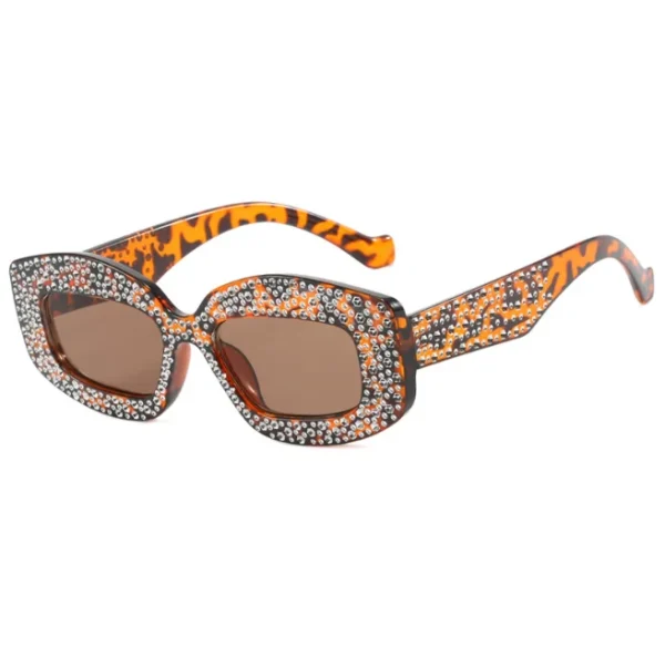 2025 New Polygonal Sunglasses Women Small Decorative Plastic Rhinestone Sun Glasses Fashion Eyewear UV400 - Image 3
