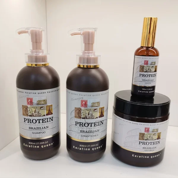 Luxury Best Protein Brazilian Shampoo & Leave-In Conditioner Set Silk Protein for Volume & Moisture Refreshing and Fluffy
