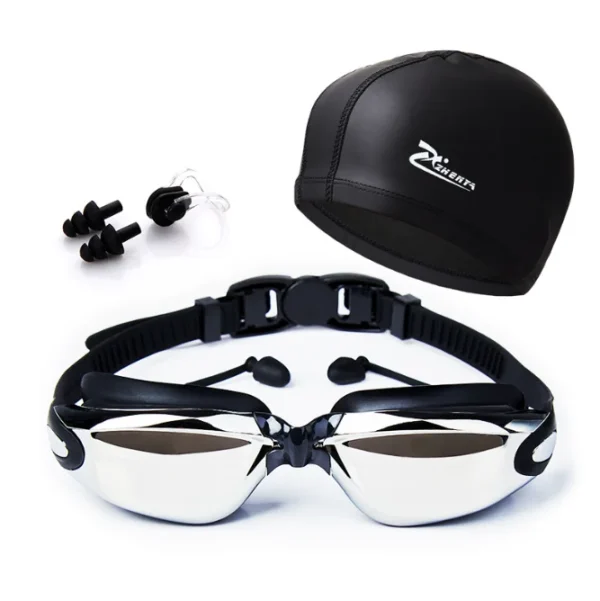Goggles Swim Glasses for Adult Professional Swimming Goggles No Leaking With Nose Clip Earplugs Swim Cap and Case - Image 6