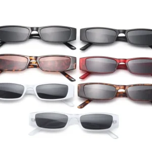 2022 Small Rectangle Sunglasses Unisex New Fashion Retro Square Narrow Frame Sun Glasses Trendy Vintage Streetwear Eyewear UV400