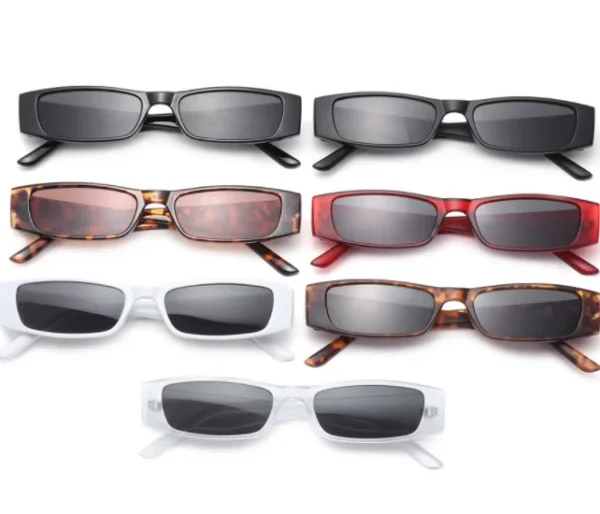 2022 Small Rectangle Sunglasses Unisex New Fashion Retro Square Narrow Frame Sun Glasses Trendy Vintage Streetwear Eyewear UV400
