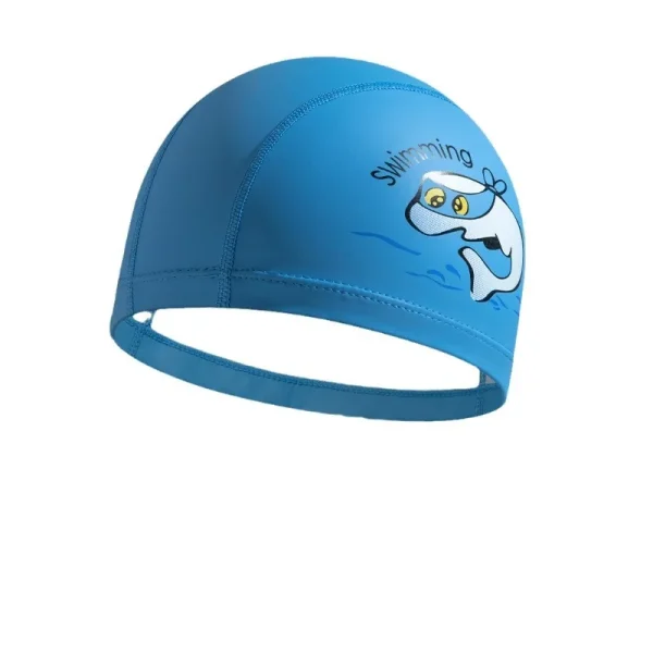 Children Customized Logo Cute Cartoon Pool Swim Cap Boys and Girls Colorful Fabric Cute Kids Swimming Caps - Image 5