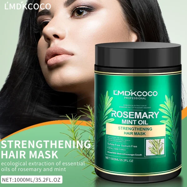 Wholesale 1000ml Rosemary Mint Oil Hair Mask to Prevent Hair Loss, Moisturize and Repair Dry Hair Conditioner - Image 2