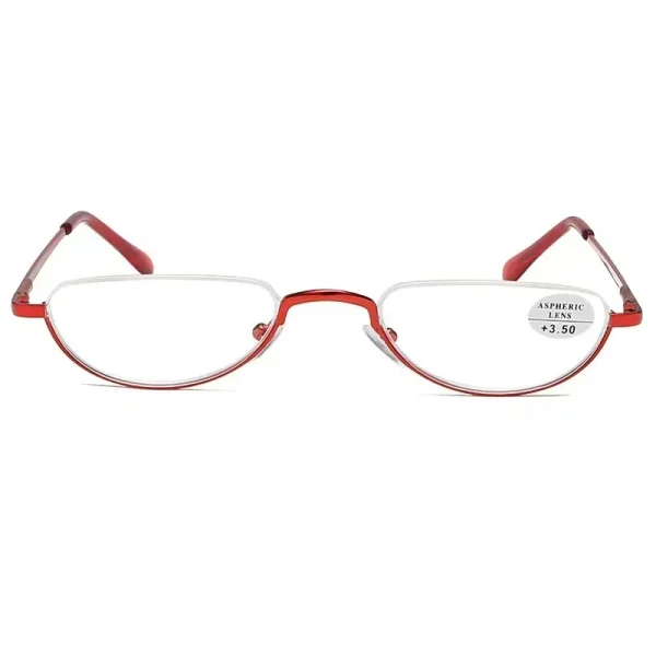 LMA 994 Fashion Half Frame Round Eyewear HD Lens Metal Female High Quality Hinge 2024 New Reading Glasses +1.0 +2.0 +3.0 +4.0