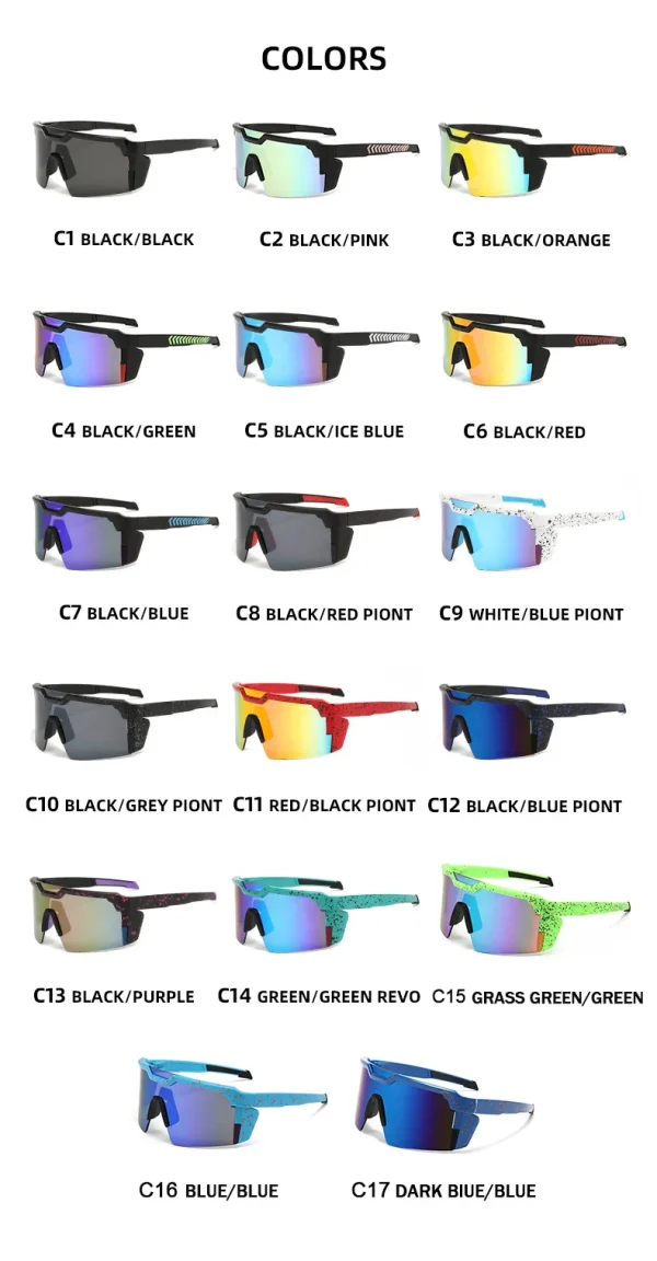 LMA Most Popular Brand Shades Square Mirror Red Lens Crystal Clear Sports Eyewear ANSI Z87+ High Quality Safety Sunglasses - Image 6