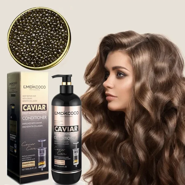 OEM/ODM 750mlCaviar Essence Anti-dandruff Shampoo Repair Frizzy Hair Care Conditioner Hair Mask - Image 2