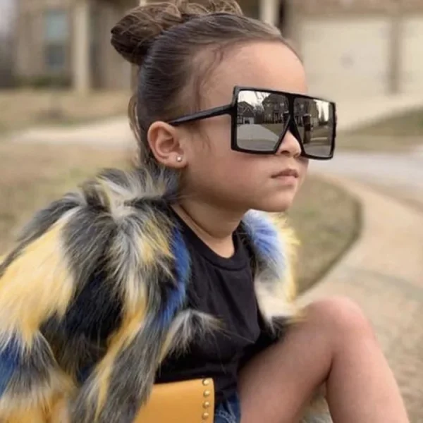 Lmamba  Fashion Oversized Square Kids Sunglasses Trendy Boys Sunglasses Custom Kids Sunglasses 2022 - Image 3