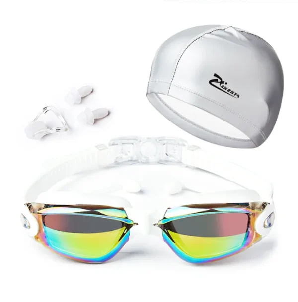 Gafas De Natacion Swimming Glasses Adult Swim Goggles Adjustable Swimming Goggles With Earplugs Nose Clip Caps - Image 6