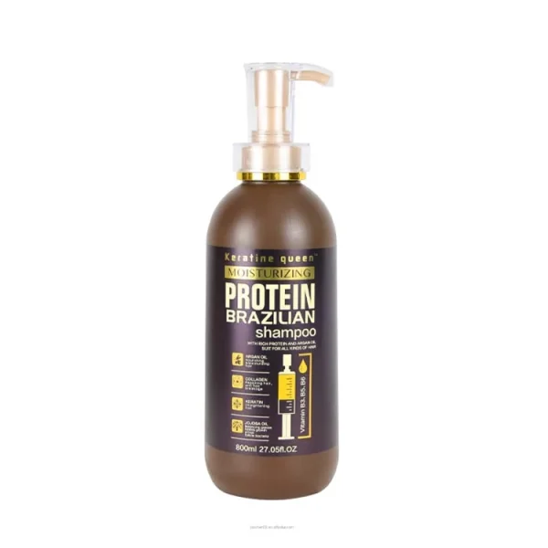 Oem Customized Logo Organic Moisturizing Hair Scalp Silicone-free Shampoo Brazilian Protein Repair Shampoo for Thickening Hair - Image 4