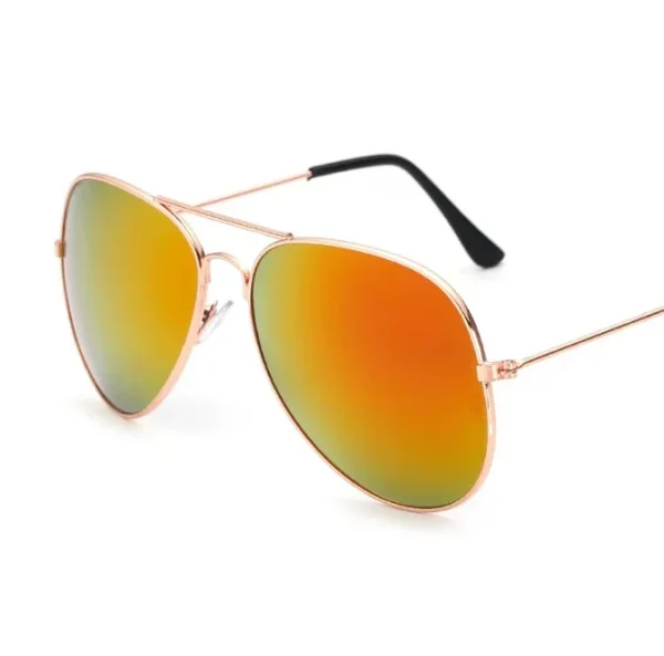 70's Fashion Men Women Sunglasses Mirror Vintage Aviation Pilot Sun Glasses With Metal Frame - Image 2