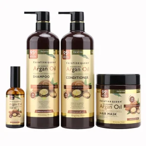 Customizable Logo Natural Hair Care Sets Nourishes Shiny Curly Hair Lasting Frizz ControlArgan Oil Shampoo & Conditioner Set