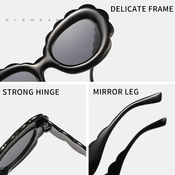 Lmamba 8892  High Quality Baby Girls Cloud-shaped Frame Y2K Oval Lens Trendy Fashion Sunglasses Essential Sunglasses UV400 2024 - Image 5