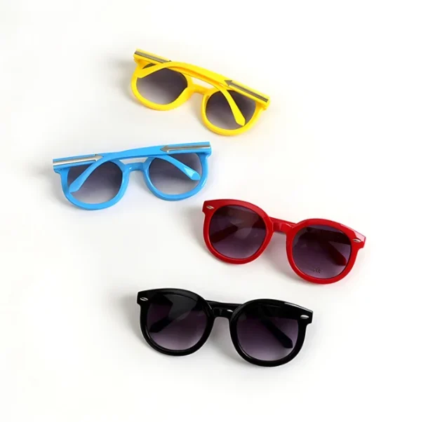 Wholesale Fashion Design Children Sunglasses Kids Round Frame Sun Glasses UV protection Trend Shades for Boys and Girls - Image 2