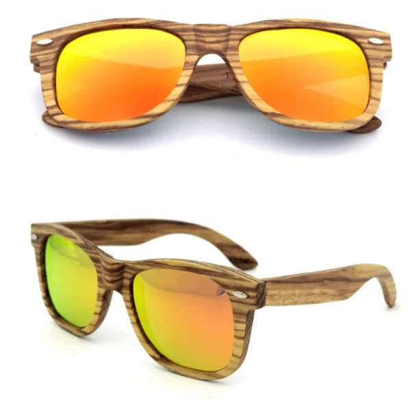 2022 Men  Polarized Luxury Wooden Sunglasses Verified Oak Ash Zebra Black Walnut Rosewood Zebra Wood Sunglasses Bamboo - Image 3
