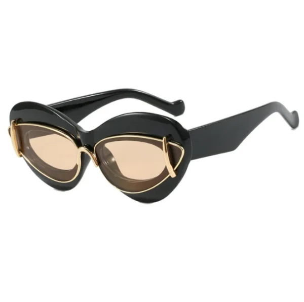 Cat Eye Sunglasses for Women and Men Vintage Y2K Sun Glasses Ladies Gradient Black Shades UV400 Custom Logo Eyewear - Image 3