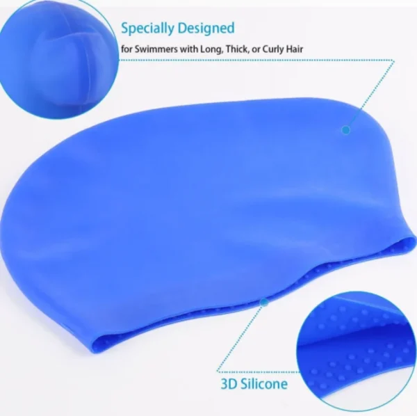Diving Hood Hat Loose Head African Silicone Extra Large Swimming Caps for Long Hair Waterproof Custom Logo Swim Caps for Women - Image 5