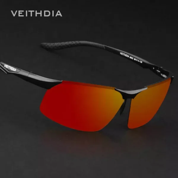 Aluminum Magnesium Men's Polarized Sun Glasses Night Vision Mirror Male Driving Black Sunglasses Oculos for Men VEITHDIA 6502 - Image 2