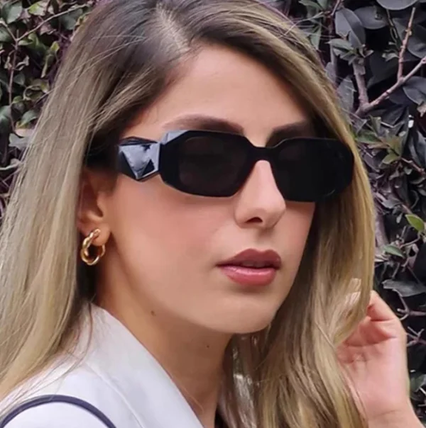 Vintage Rectangle Sunglasses Shades Women Men Custom logo Sunglasses Retro Lentes De Sol Modernos Para Mujer - Image 3