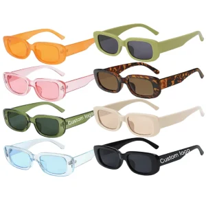 Custom logo Vintage Square Sunglasses Lentes Sol Cuadrado Blanco Gafas De Sol Para Mujer 2023 Oculos De Sol