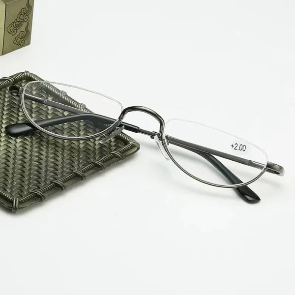 LMA 994 Fashion Half Frame Round Eyewear HD Lens Metal Female High Quality Hinge 2024 New Reading Glasses +1.0 +2.0 +3.0 +4.0 - Image 3