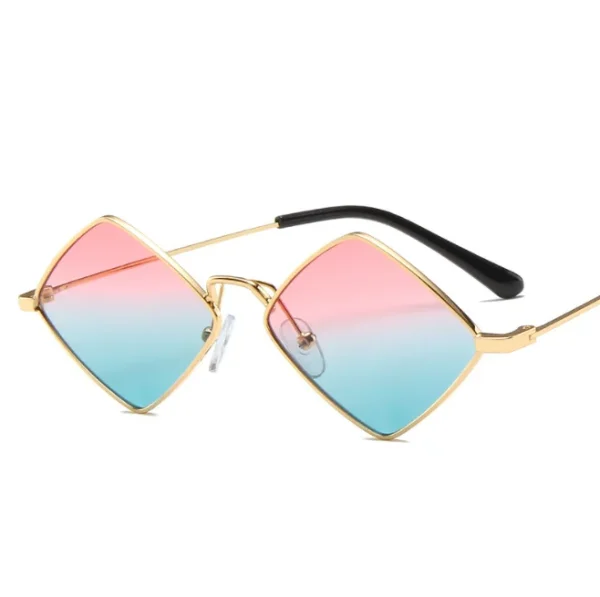 Square Diamond Sunglasses Women Female Sun Glasses Vintage Eyeglasses Men Shades Irregular Eyewear UV400 - Image 2