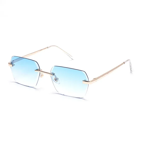 Lmamba 21582 Europe Hot Selling Cut-edge  High Quality Metal Sunglasses Men UV400 Gradient Shades Rimless Sun Glasses 2025 - Image 5