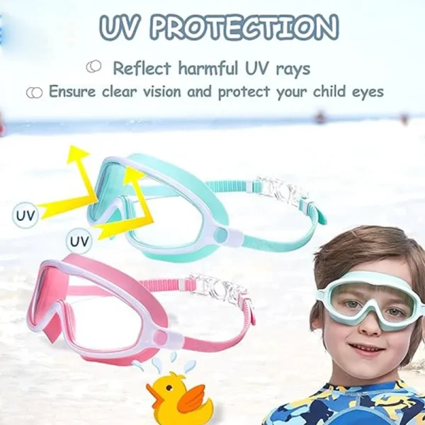 Professional Wide Vision Anti Fog Swimming Goggles No Leaking UV Protection Adjustable Swim Goggles for Kids - Image 3
