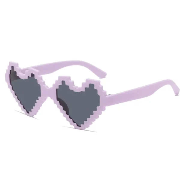 Fashion Sunglasses for Kids Toy Heart Shape Pixel Mosaic Sun Glasses UV400 Protection Children Eyewear - Image 4