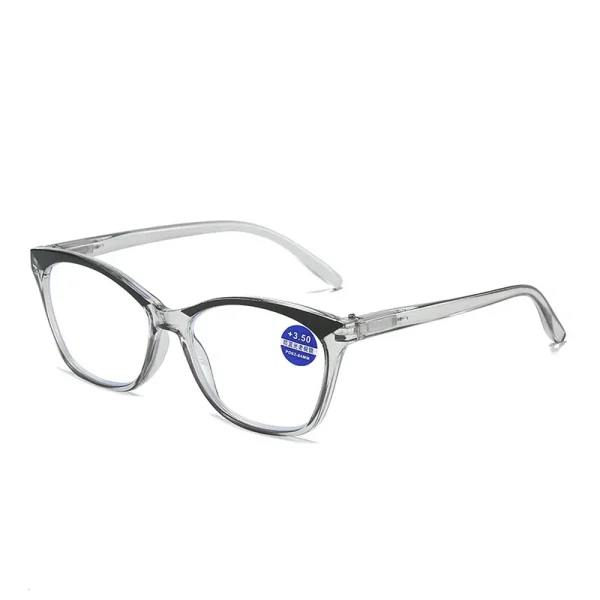 18233 New Fashion Transparent Frame Men Cat Eye Blue Light Blocking Reading Glasses Ins Presbyopic Lenses Women - Image 5
