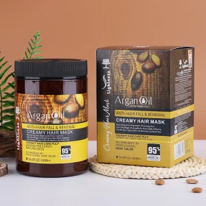 Organic Argan Oil Cream Hair Mask Moisturizing Hair Treatment Mask for for Anti-hair Fall & Renewal