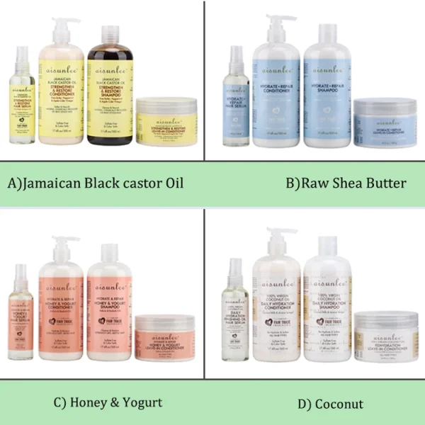 Wholesale Pure Organic Sulfate Free Hair Care Set Moisturizing Jamaican Black Castor Oil for Hair Grow Shampoo - Image 5