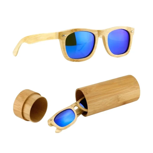 High Quality Retro Hot Mirror Wood Polarized Sunglasses Men Sunglasses 2023 Custom logo Polarized Bamboo Wooden Sunglasses - Image 5