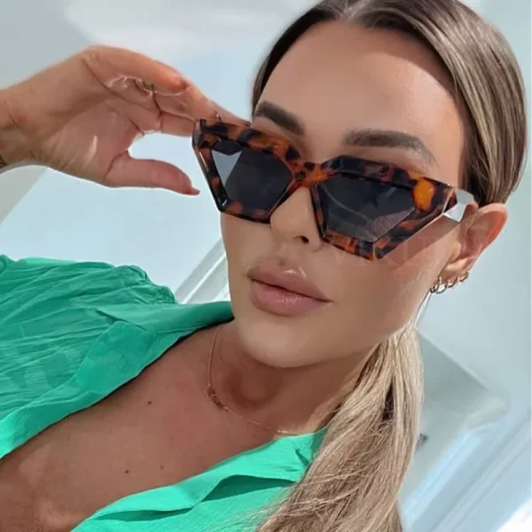 Triangle Sunglasses Men Women Square Thick Frame Y2K Sun Glasses Fashion Design UV400 Cat Eye Eyewear