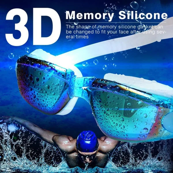 2 Packs of Professional Anti Fog Swimming Goggles No Leaking UV Protection Wide View Swim Goggles for Women Men Adult Kids - Image 4