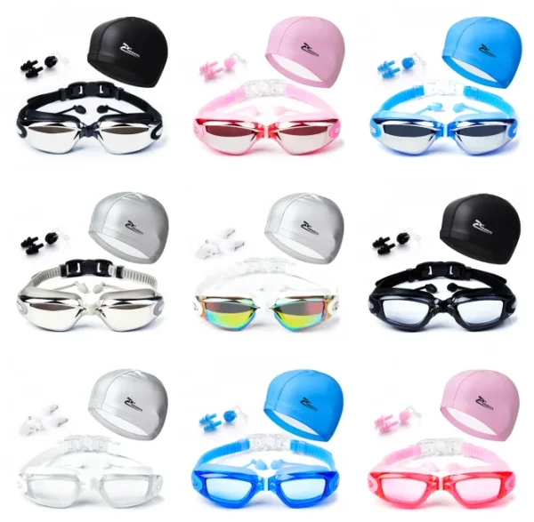 High Quality Anti-Fog Waterproof Swimming Goggles With Nose Cover PC Frame Eyewear for Sports UV Protection Goggles Swim - Image 4
