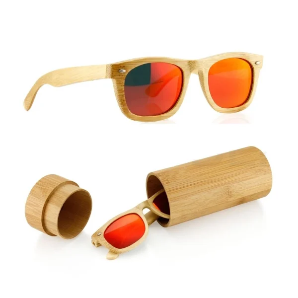 Latest High Quality Hand Made Spring Hinge Polarized Sun Glasses Polarized Customized logo Wood Bamboo Sunglasses 2022 for Men - Image 2