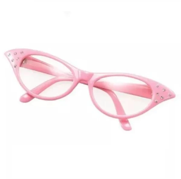 50s pink Ladies Glasses With Tinted Lens Fancy Dress Cat Eye  Shades Sun Glasses Party Eyewear Women Grease Sunglasses - Image 5