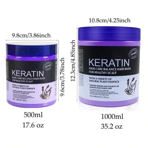 Healthy Scalp Salon Natural Keratin Hair Care with Nutririon Balance Brazil Lavender Hair Mask
